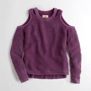 Hollister Garment-Dyed Cold Shoulder Sweater XS